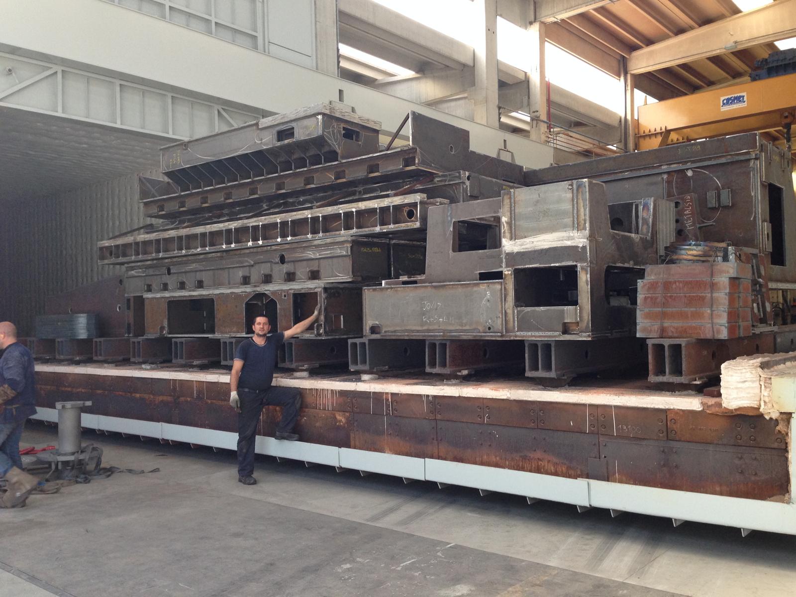 Forno, sabbiatura e verniciatura